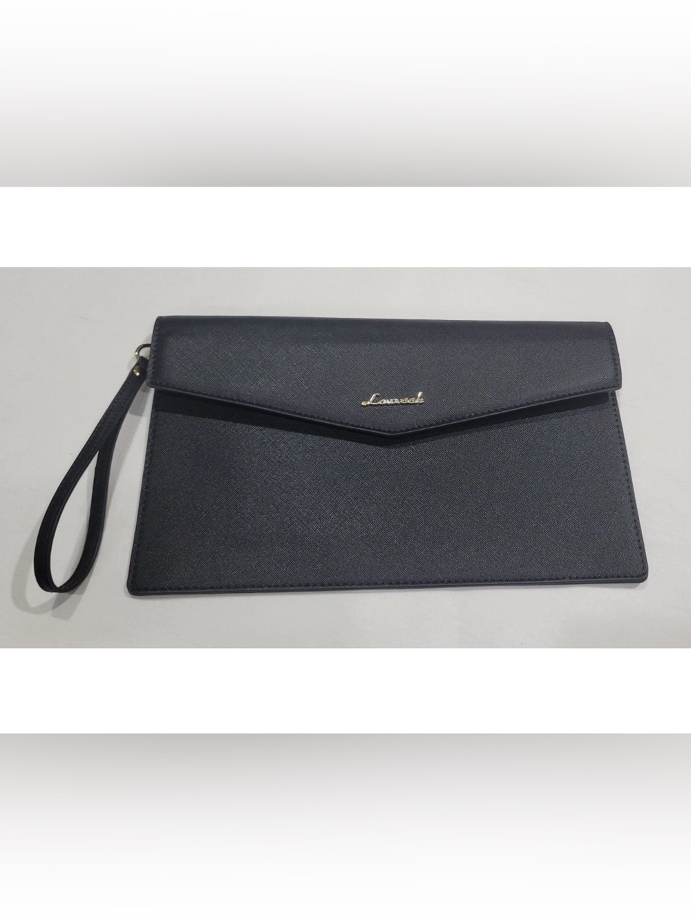 Lovebook Wallet Clutch Black Faux Leather Size 12.25"X 7.25"